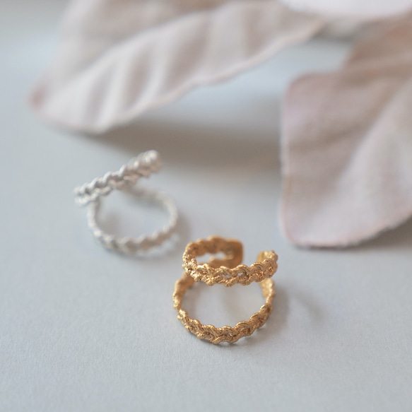 18KGP Wコードイヤーカフ 1枚目の画像