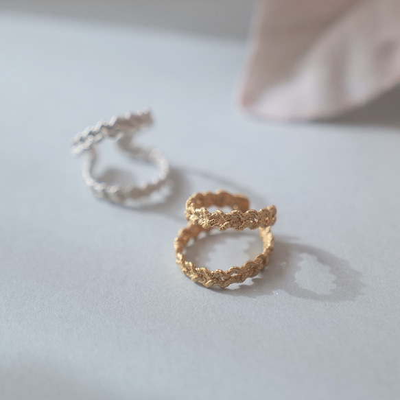 18KGP Wコードイヤーカフ 11枚目の画像