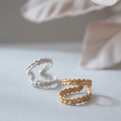 18KGP Wコードイヤーカフ 10枚目の画像