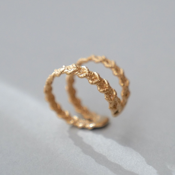 18KGP Wコードイヤーカフ 5枚目の画像