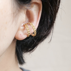 18KGP Wコードイヤーカフ 8枚目の画像