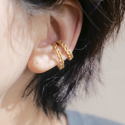 18KGP Wコードイヤーカフ 9枚目の画像