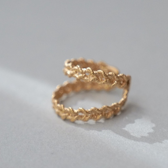 18KGP Wコードイヤーカフ 6枚目の画像