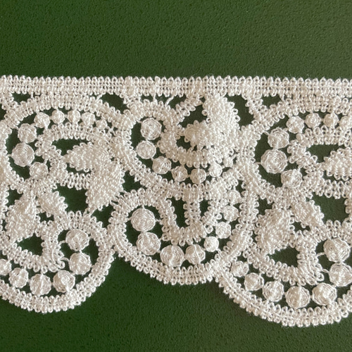 白レースケミカル英国クルーニーレース調 ＠50cm/￥ #5811 レース