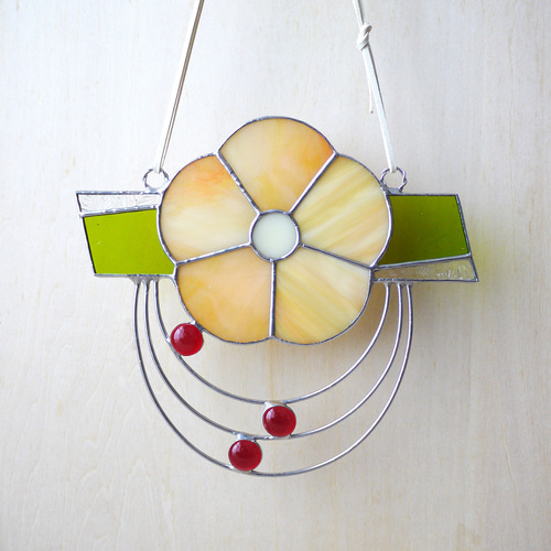 ステンドグラスのお正月飾りしめ縄風 その他インテリア雑貨 らのららく