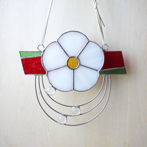 ステンドグラスのお正月飾りしめ縄風 その他インテリア雑貨 らのららく