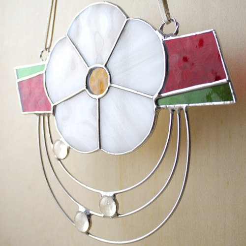 ステンドグラスのお正月飾りしめ縄風 その他インテリア雑貨 らのららく