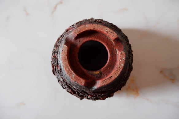 4号赤マグマ荒裂紋鉢681　塊根植物　多肉植物　盆栽　植木鉢　作家鉢　沖縄 7枚目の画像