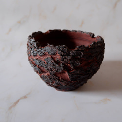 4号赤マグマ荒裂紋鉢681　塊根植物　多肉植物　盆栽　植木鉢　作家鉢　沖縄 1枚目の画像