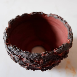 4号赤マグマ荒裂紋鉢681　塊根植物　多肉植物　盆栽　植木鉢　作家鉢　沖縄 4枚目の画像