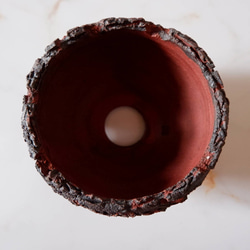 4号赤マグマ荒裂紋鉢681　塊根植物　多肉植物　盆栽　植木鉢　作家鉢　沖縄 5枚目の画像