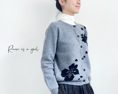 カシミヤ100% 花柄　グレー　セーター 楽天市場】☆12周年感謝30％OFFクーポン☆カシミヤ100％ 豪華