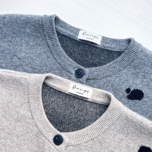 カシミヤ100%☆花柄のニットカーディガン】柔らかくて可愛い│クルー