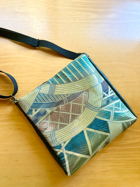 帯リメイクショルダーバッグ 本革 竹 ショルダーバッグ Atelier