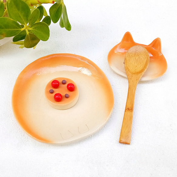 柴犬セパレートプレート 13 cm　楽しいイヌの陶器　1点あります 5枚目の画像