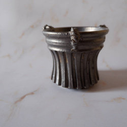 3.5号燻し金彩三方耳付き鉢686　塊根植物　多肉植物　盆栽　植木鉢　作家鉢　沖縄 3枚目の画像