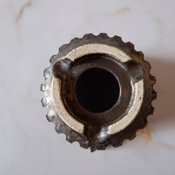 3.5号燻し金彩三方耳付き鉢686　塊根植物　多肉植物　盆栽　植木鉢　作家鉢　沖縄 7枚目の画像