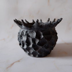 3号窯変黒棘鉢687　塊根植物　多肉植物　盆栽　植木鉢　作家鉢　沖縄 3枚目の画像