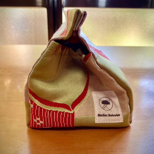 帯リメイク ティッシュボックスカバー ハイビスカス シルバー その他