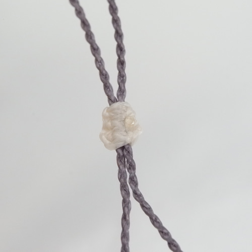 パープルフローライトの石猫ちゃんブレスレット ライラックポイント