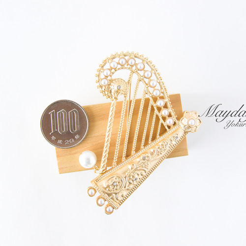 天使の竪琴（ハープ）のブローチ』 ブローチ yokuri 通販 18565959