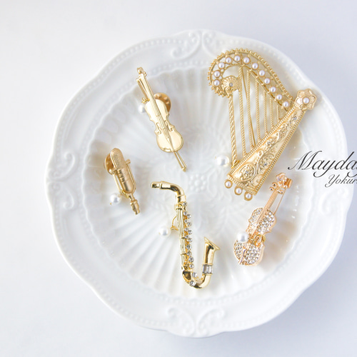 天使の竪琴（ハープ）のブローチ』 ブローチ yokuri 通販 18565959