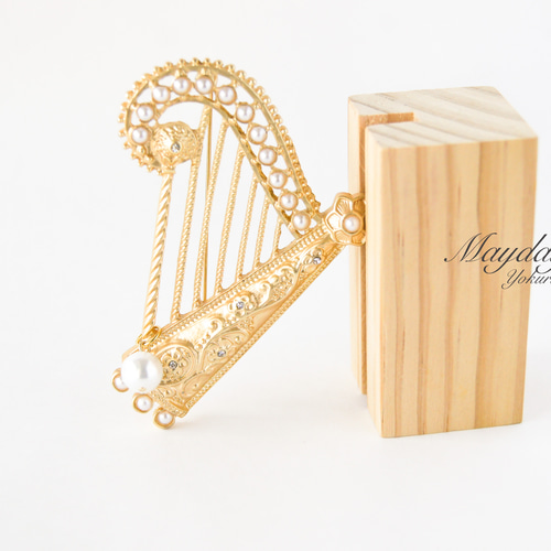 天使の竪琴（ハープ）のブローチ』 ブローチ yokuri 通販 18565959