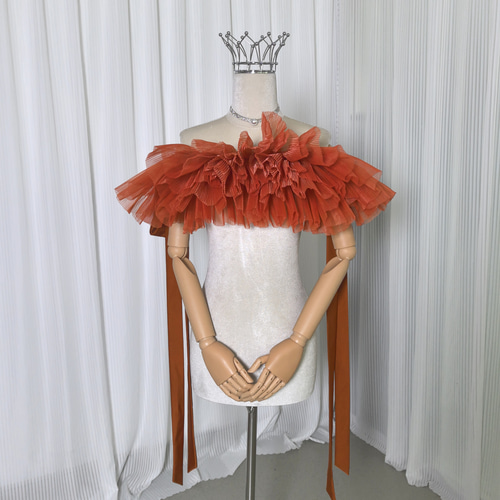 送料無料！取り外しオフショルダー リボン 可愛い プリンセスライン  