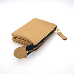 ｷｭｲｰﾙﾃﾞｿﾝ これ1つで身軽になる軽くて小さいお財布ポーチ　コンパクトで大容量なポーチ財布　《ベージュ》228 5枚目の画像