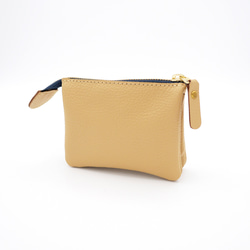 ｷｭｲｰﾙﾃﾞｿﾝ これ1つで身軽になる軽くて小さいお財布ポーチ　コンパクトで大容量なポーチ財布　《ベージュ》228 4枚目の画像