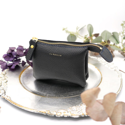 ｷｭｲｰﾙﾃﾞｿﾝ これ1つで身軽になる軽くて小さいお財布ポーチ　コンパクトで大容量なポーチ財布　《ブラック》228 1枚目の画像