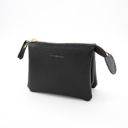 ｷｭｲｰﾙﾃﾞｿﾝ これ1つで身軽になる軽くて小さいお財布ポーチ　コンパクトで大容量なポーチ財布　《ブラック》228 3枚目の画像