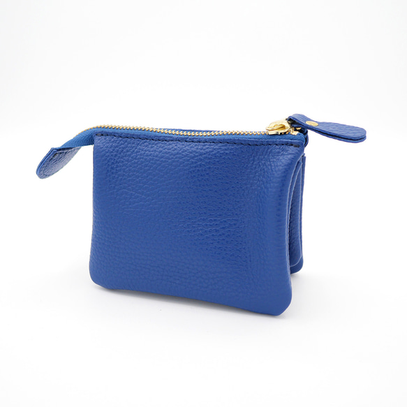 ｷｭｲｰﾙﾃﾞｿﾝ これ1つで身軽になる軽くて小さいお財布ポーチ　コンパクトで大容量なポーチ財布　《ブルー》228 4枚目の画像