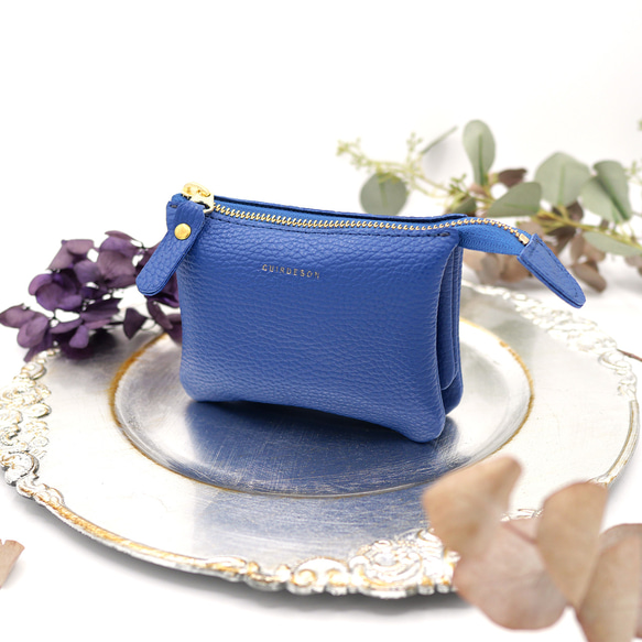 ｷｭｲｰﾙﾃﾞｿﾝ これ1つで身軽になる軽くて小さいお財布ポーチ　コンパクトで大容量なポーチ財布　《ブルー》228 1枚目の画像