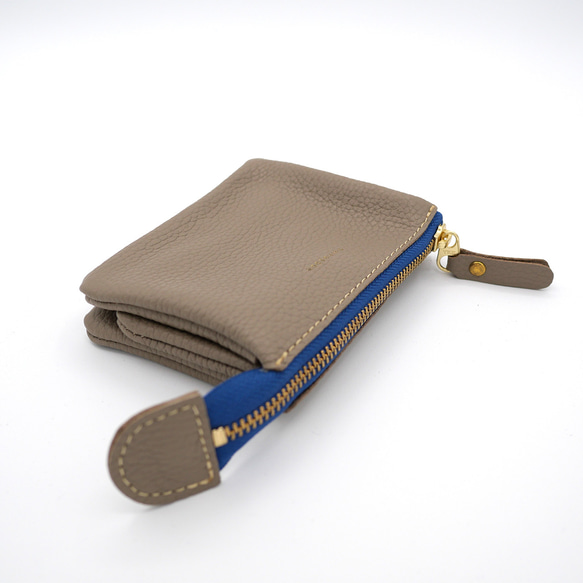 ｷｭｲｰﾙﾃﾞｿﾝ これ1つで身軽になる軽くて小さいお財布ポーチ　コンパクトで大容量なポーチ財布　《トープ》228 5枚目の画像