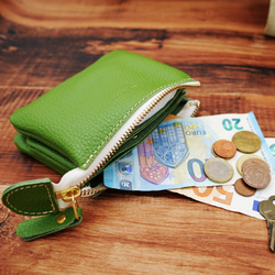 ｷｭｲｰﾙﾃﾞｿﾝ これ1つで身軽になる軽くて小さいお財布ポーチ　コンパクトで大容量なポーチ財布　《グリーン》228 2枚目の画像