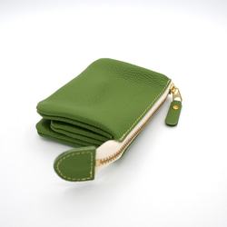 ｷｭｲｰﾙﾃﾞｿﾝ これ1つで身軽になる軽くて小さいお財布ポーチ　コンパクトで大容量なポーチ財布　《グリーン》228 5枚目の画像