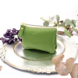 ｷｭｲｰﾙﾃﾞｿﾝ これ1つで身軽になる軽くて小さいお財布ポーチ　コンパクトで大容量なポーチ財布　《グリーン》228 1枚目の画像