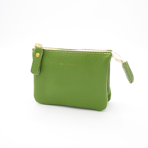 ｷｭｲｰﾙﾃﾞｿﾝ これ1つで身軽になる軽くて小さいお財布ポーチ　コンパクトで大容量なポーチ財布　《グリーン》228 3枚目の画像