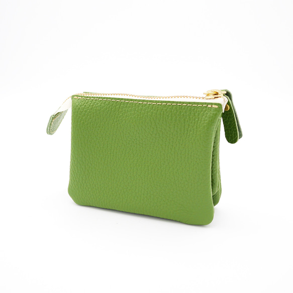 ｷｭｲｰﾙﾃﾞｿﾝ これ1つで身軽になる軽くて小さいお財布ポーチ　コンパクトで大容量なポーチ財布　《グリーン》228 4枚目の画像