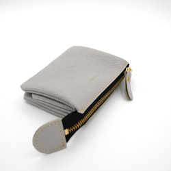 ｷｭｲｰﾙﾃﾞｿﾝ これ1つで身軽になる軽くて小さいお財布ポーチ　コンパクトで大容量なポーチ財布　《アイスグレー》228 5枚目の画像