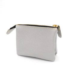 ｷｭｲｰﾙﾃﾞｿﾝ これ1つで身軽になる軽くて小さいお財布ポーチ　コンパクトで大容量なポーチ財布　《アイスグレー》228 4枚目の画像