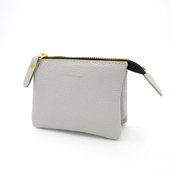 ｷｭｲｰﾙﾃﾞｿﾝ これ1つで身軽になる軽くて小さいお財布ポーチ　コンパクトで大容量なポーチ財布　《アイスグレー》228 3枚目の画像