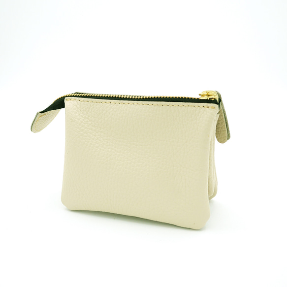 ｷｭｲｰﾙﾃﾞｿﾝ これ1つで身軽になる軽くて小さいお財布ポーチ　コンパクトで大容量なポーチ財布　《アイボリー》228 3枚目の画像