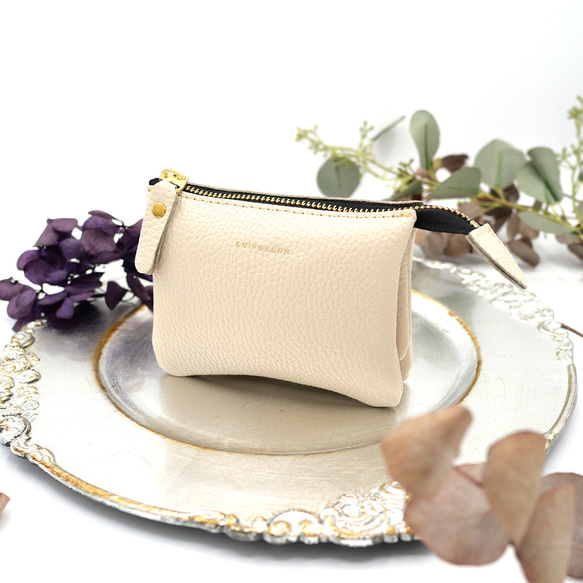 ｷｭｲｰﾙﾃﾞｿﾝ これ1つで身軽になる軽くて小さいお財布ポーチ　コンパクトで大容量なポーチ財布　《アイボリー》228 9枚目の画像
