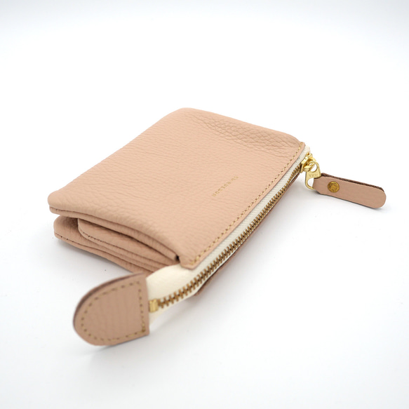 ｷｭｲｰﾙﾃﾞｿﾝ これ1つで身軽になる軽くて小さいお財布ポーチ　コンパクトで大容量なポーチ財布　《ベビーピンク》228 4枚目の画像
