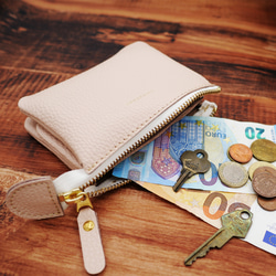 ｷｭｲｰﾙﾃﾞｿﾝ これ1つで身軽になる軽くて小さいお財布ポーチ　コンパクトで大容量なポーチ財布　《ベビーピンク》228 1枚目の画像