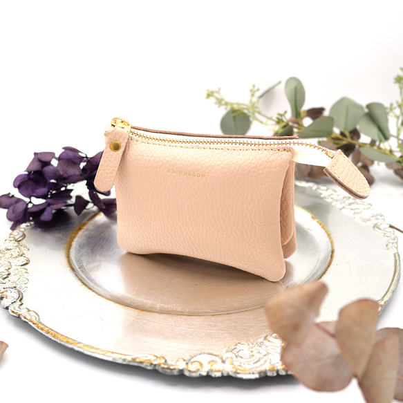 ｷｭｲｰﾙﾃﾞｿﾝ これ1つで身軽になる軽くて小さいお財布ポーチ　コンパクトで大容量なポーチ財布　《ベビーピンク》228 9枚目の画像