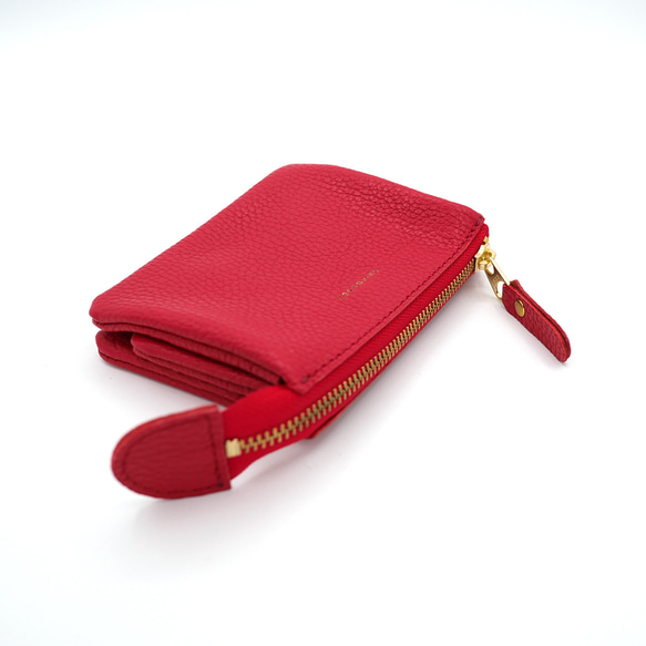 ｷｭｲｰﾙﾃﾞｿﾝ これ1つで身軽になる軽くて小さいお財布ポーチ　コンパクトで大容量なポーチ財布《レッド》228 4枚目の画像