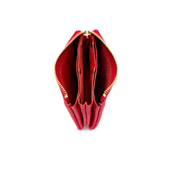 ｷｭｲｰﾙﾃﾞｿﾝ これ1つで身軽になる軽くて小さいお財布ポーチ　コンパクトで大容量なポーチ財布《レッド》228 5枚目の画像